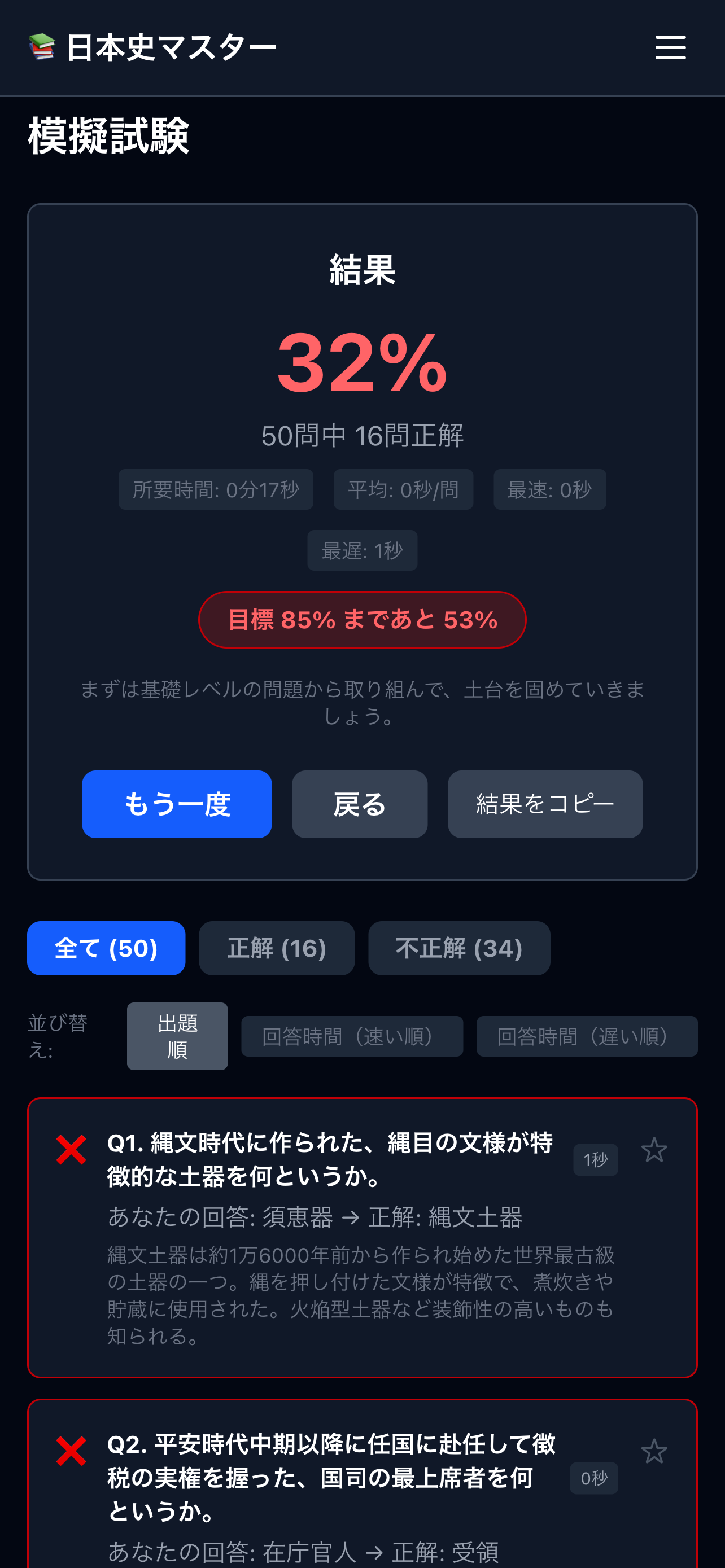 試験結果